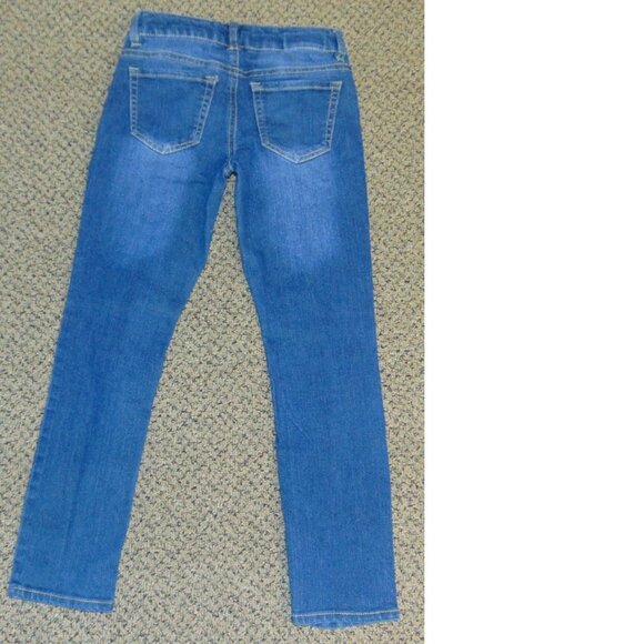 *Arizona Skinny Jeans Girls 7 Blue Adjustable Waist Embroidered - Picture 4 of 5